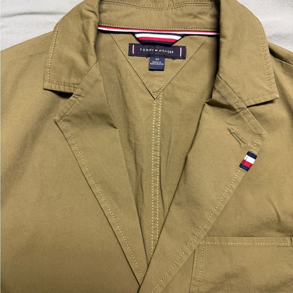 Tommy Hilfiger Khaki Army Green Blazer Jacket Size 40